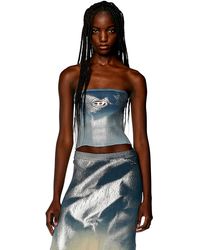 DIESEL - Knit Tube Top With Metallic Effects - Lyst
