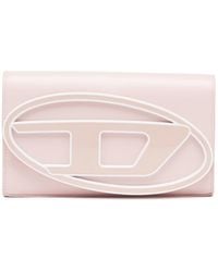 DIESEL - Portemonnaie-Tasche aus pastellfarbenem Leder - Lyst