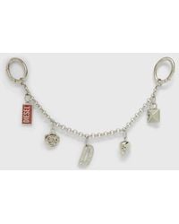 DIESEL - Metal Chain Charm With Iconic Pendants - Lyst
