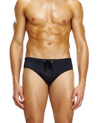 DIESEL - Swim Briefs With Tonal Logo Print - Lyst