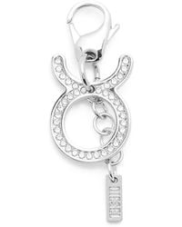 DIESEL - Metal Taurus Charm With Rhinestones - Lyst
