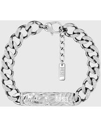 DIESEL - Stainless Steel Id Bracelet - Lyst