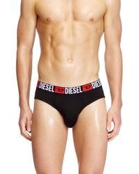 DIESEL - Three-Pack Of Solid-Colour Briefs - Lyst