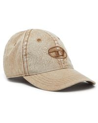 DIESEL - Baseball Cap With Embroidered Oval D - Lyst