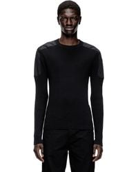 DIESEL - Jersey En Canalé Con Paneles En Los Hombros - Lyst