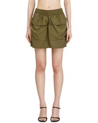 DIESEL - Minijupe En Mélange De Lin Avec Poches Cargo - Lyst
