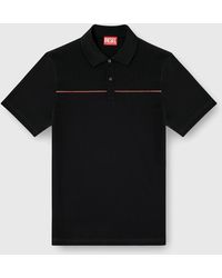 DIESEL - Polo Shirt With Contrast Piping - Lyst