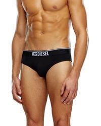DIESEL - Three-Pack Of Plain Logo Briefs - Lyst