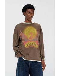 DIESEL - Long Sleeve T-Shirt With Phoenix Graphic - Lyst