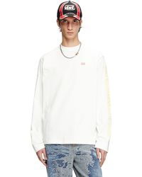 DIESEL - Langarm-T-Shirt Mit Apfelkern-Print - Lyst