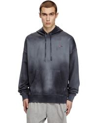 DIESEL - Sudadera Desteñida Con Bordado De Logotipo Micro - Lyst
