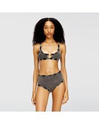 DIESEL - Bralette Cotton Rib With Jewel Oval D - Lyst