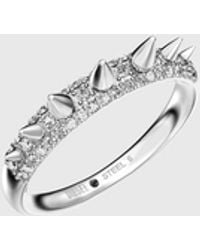 DIESEL - Stainless Steel Band Ring - Lyst