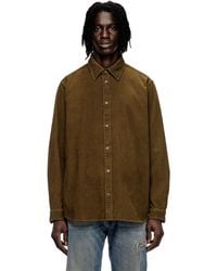 DIESEL - Camisa De Algodón Con Bordado En El Cuello - Lyst