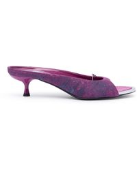 DIESEL - D-Diam's-Low Denim Mule With Floating Oval D - Lyst