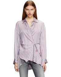 DIESEL - Camicia Asimmetrica A Portafoglio - Lyst