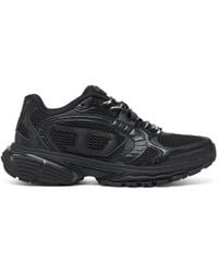 DIESEL - S-Pro-V-Dense-Monochrome Mesh Sneakers With Oval D Logo - Lyst
