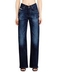DIESEL - Regular Jeans High Waist 1971 D-Sent, Dark, Button Fly - Lyst