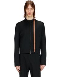 DIESEL - Tailored Jacket With Biker Neck Strap - Lyst