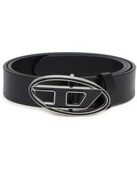 DIESEL - Logo-buckle Leather Belt - Lyst