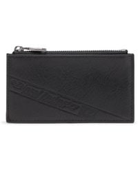 DIESEL - Leather Card Holder With Zip Closure - Lyst