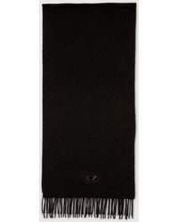 DIESEL - Wool-Blend Scarf With Fringed Edges - Lyst