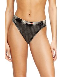 DIESEL - Cotton Briefs With Denim-Effect Print - Lyst