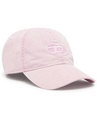DIESEL - Baseball Cap With Embroidered Oval D - Lyst
