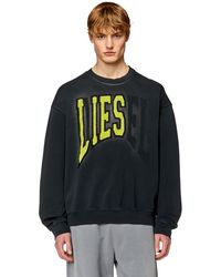 DIESEL - College-Sweatshirt mit LIES-Patches - Lyst