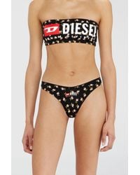 DIESEL - 3-Pack Of Stretch Cotton Thongs With Floral Print - Lyst