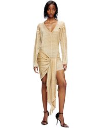 DIESEL - Robe en maille avec lien à la hanche - Lyst