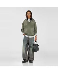DIESEL - Distressed Hoodie With V-Neck - Lyst