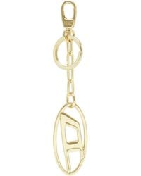DIESEL - Metal Keyring With Logo Plaque - Lyst