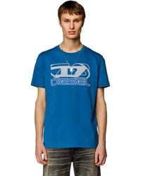 DIESEL - T-shirt With Oval D 78 Print - Lyst