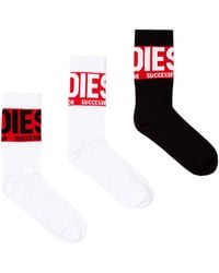DIESEL - Three-Pack Of Socks With Logo Cuffs - Lyst