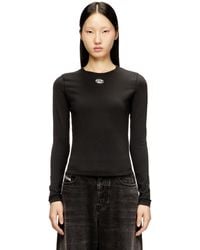 DIESEL - Cotton Sweater With Oval D Logo - Lyst