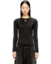 DIESEL - Cotton Sweater With Oval D Logo - Lyst