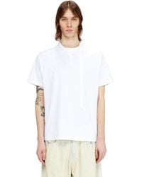 DIESEL - T-Shirt With Biker Neck Strap - Lyst