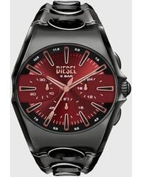 DIESEL - D-Curve Gunmetal Stainless Steel Watch - Lyst