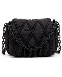 DIESEL - Charm-D-S-Kleine Schultertasche Aus Gestepptem Nylon - Lyst