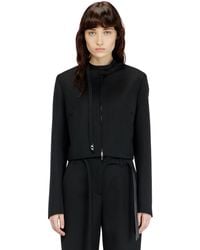 DIESEL - Tailored Jacket With Biker Neck Strap - Lyst
