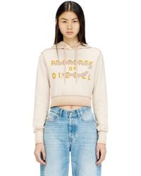 DIESEL - Hoodie With Print And D Appliqué - Lyst