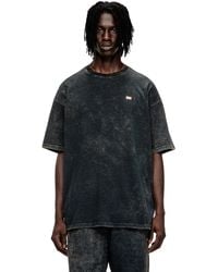 DIESEL - T-shirt en jersey vanisé avec logo - Lyst
