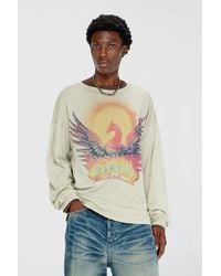 DIESEL - Long Sleeve T-Shirt With Phoenix Graphic - Lyst