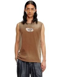 DIESEL - Faded Tank Top With Puffy Oval D - Lyst