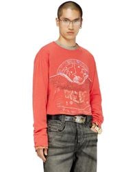 DIESEL - Long-Sleeve T-Shirt With Concert Graphics - Lyst