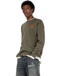 DIESEL - Sweatshirt With Embroidery And Flock Print - Lyst