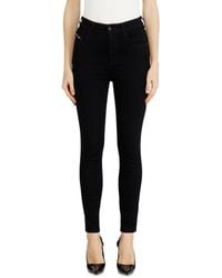 DIESEL - Skinny Jeans High Waist 1984 Slandy-High, /Dark, Zip Fly - Lyst