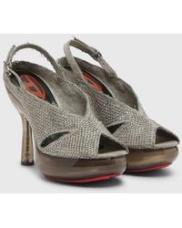 DIESEL - D-Lake-Platform Sandals - Lyst