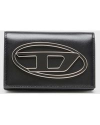 DIESEL - Leather Card Holder With Enamelled Oval D - Lyst